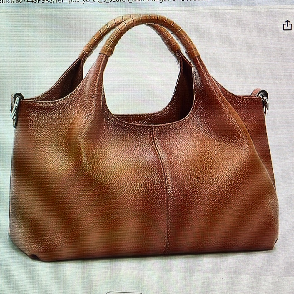 Iswee Genuine Leather Shoulder
Purse/Handbag for Women Satchel Hobo Medium Size